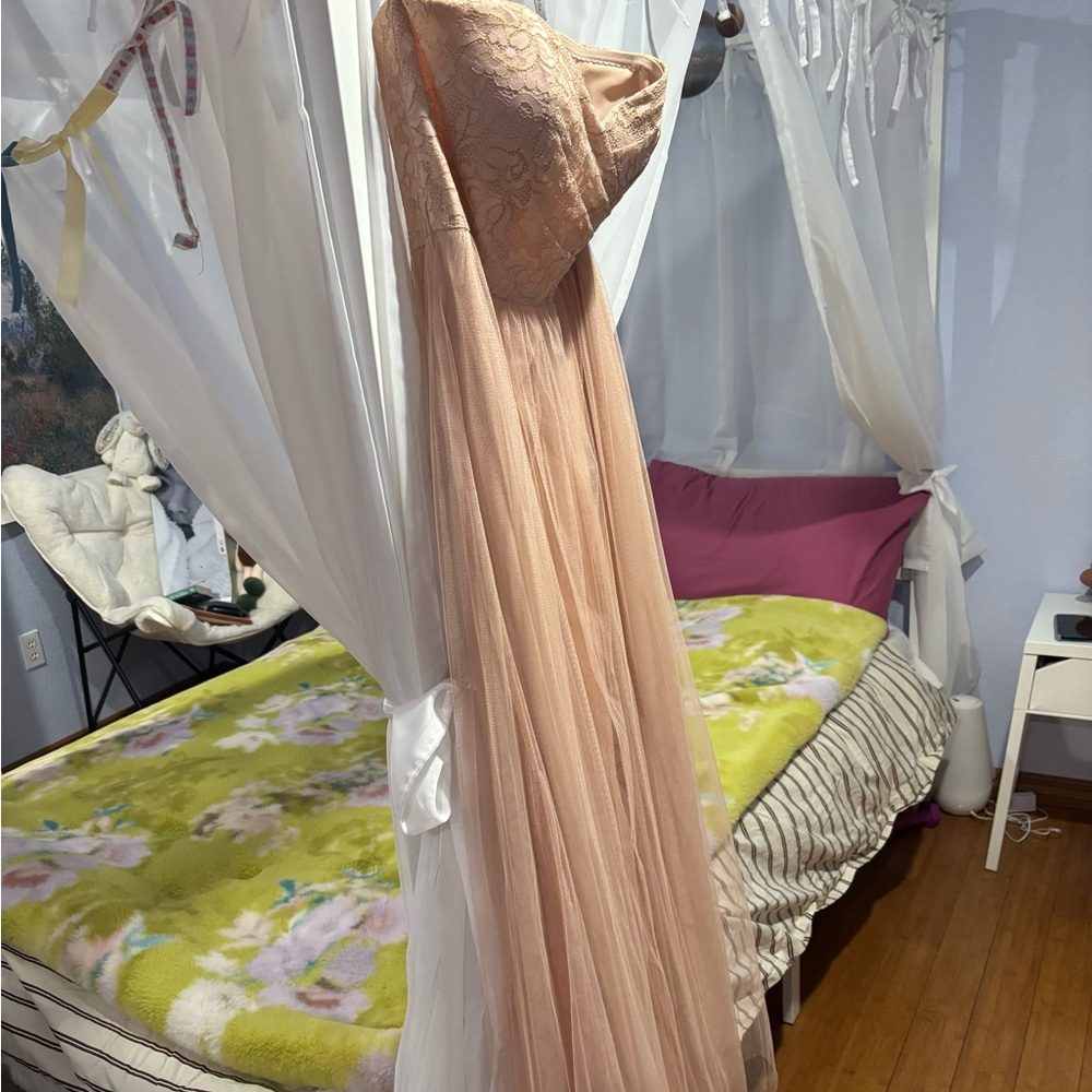 Anthropologie Jenny Yoo collection blush pink bridesmaid dress
